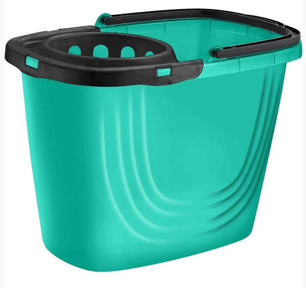 Ведро прямоугольное Disco с отжимом 8 л аквамарин                           